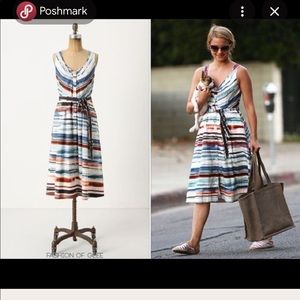 Anthropologie watercolor sleeveless dress!